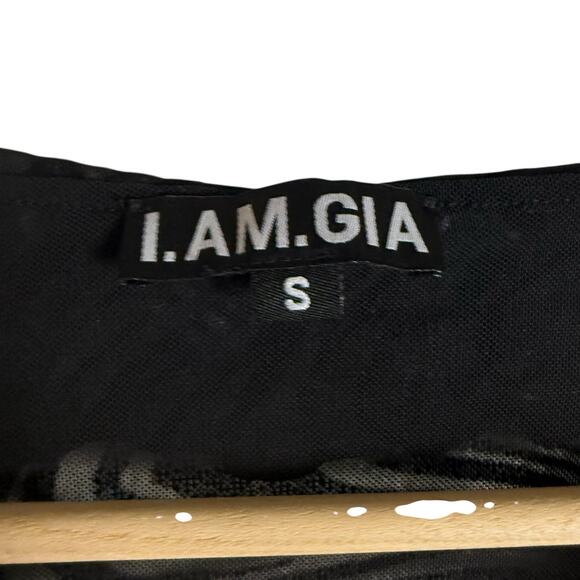 I.AM.GIA Annihya Pant Amina Top Black Animal Print Burnout Sexy 2 Piece Set S - Picture 16 of 16